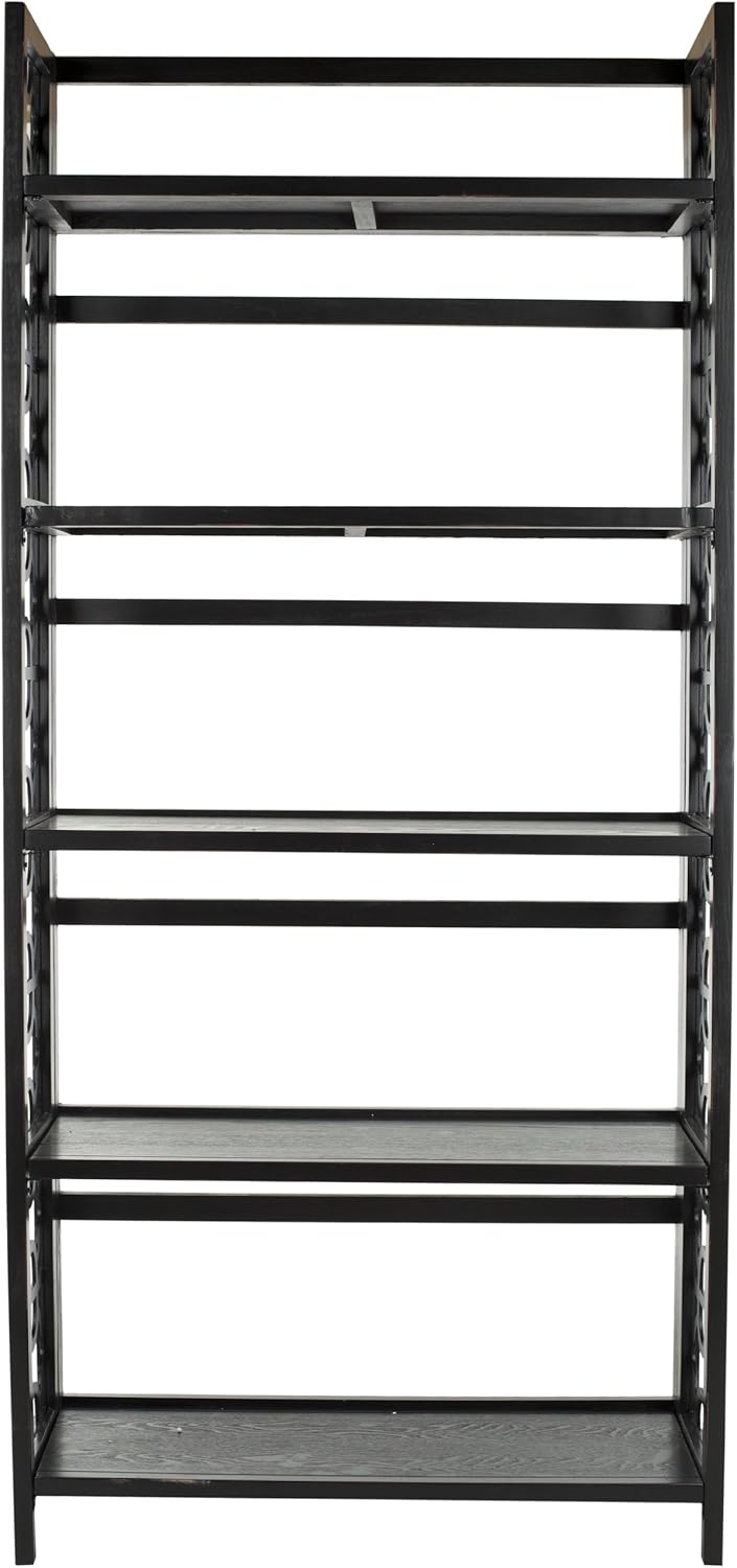 Black 5-Shelf Bookcase W590043