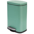 1.32 Gallon Matte Green Stainless Steel Step on Trash Can P239707