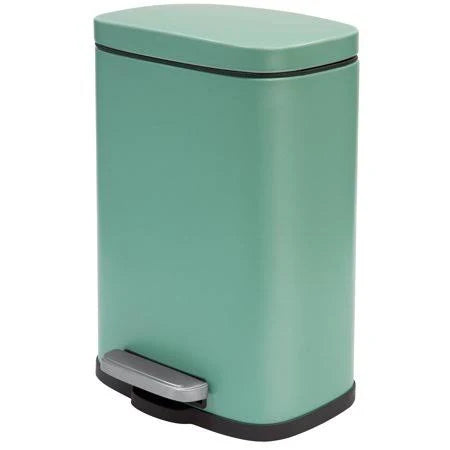 1.32 Gallon Matte Green Stainless Steel Step on Trash Can P239707