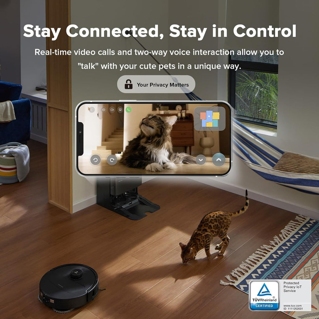 Robot Vacuum and Mop with Multi-Surface Floor Cleaning Solution O88474