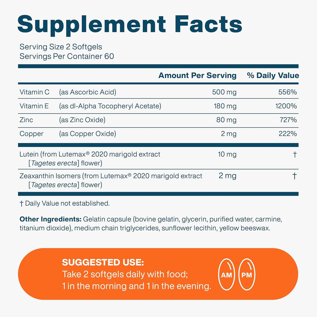 120 Mini Softgels Eye Vitamin & Mineral Supplement G686328