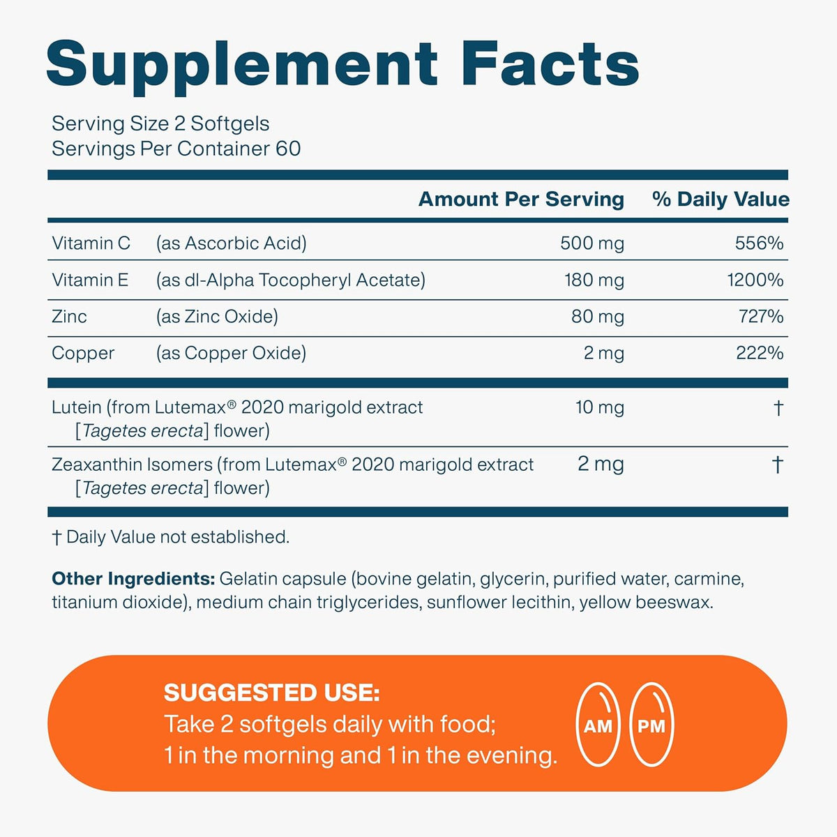 120 Mini Softgels Eye Vitamin & Mineral Supplement G686328