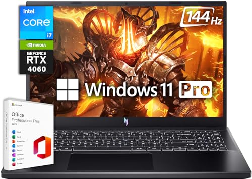 15.6" 144Hz FHD IPS Gaming Laptop, Intel i7-13620H, RTX 4060, 32GB DDR5 RAM, 1TB SSD O478751