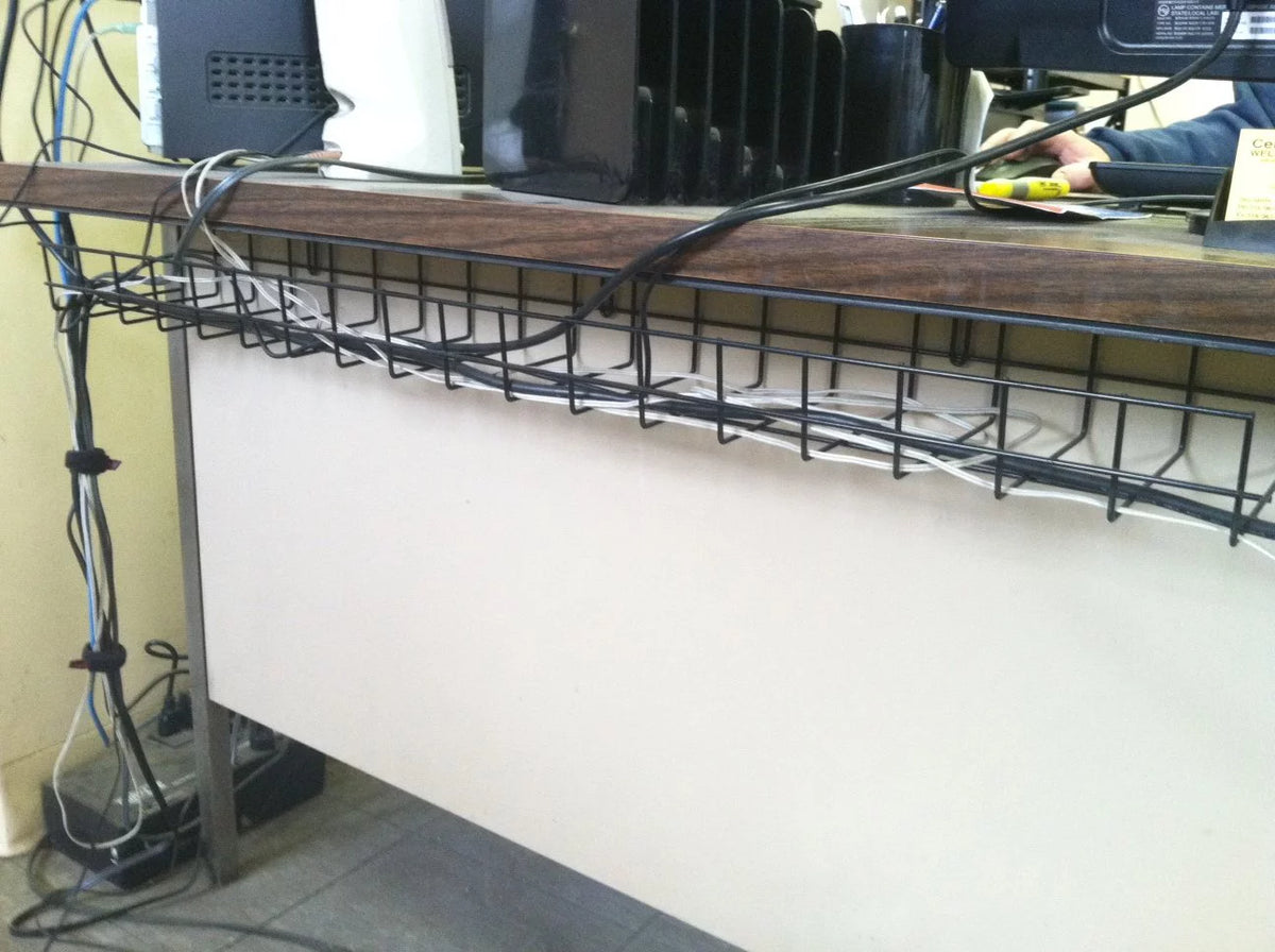 36 Inch Under Desk Cable Organizer Cord Tray Q908