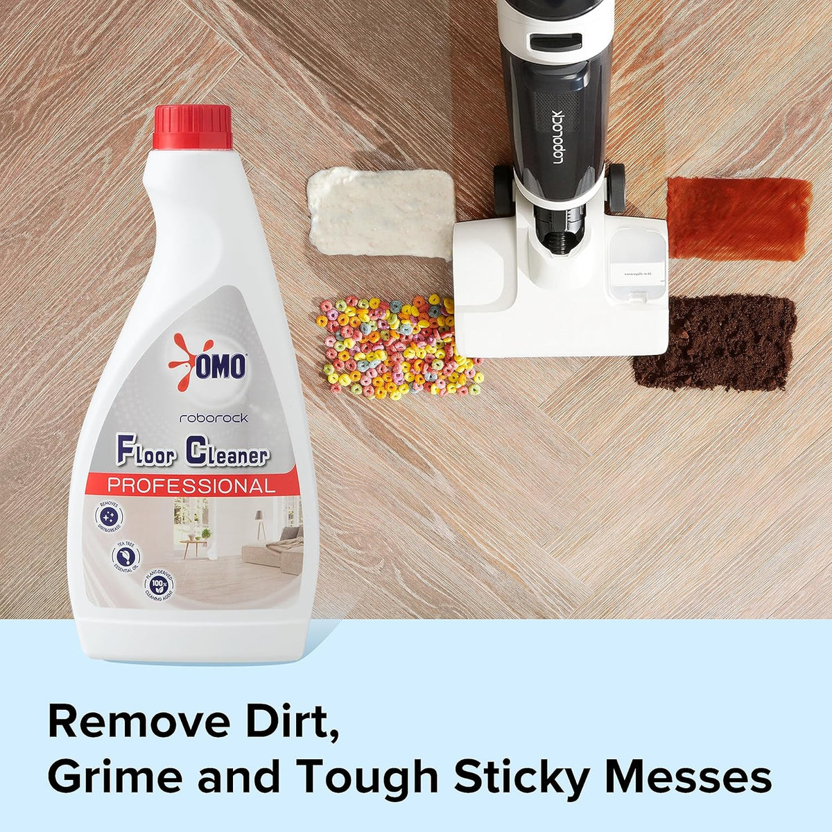 Robot Vacuum and Mop with Multi-Surface Floor Cleaning Solution O88474