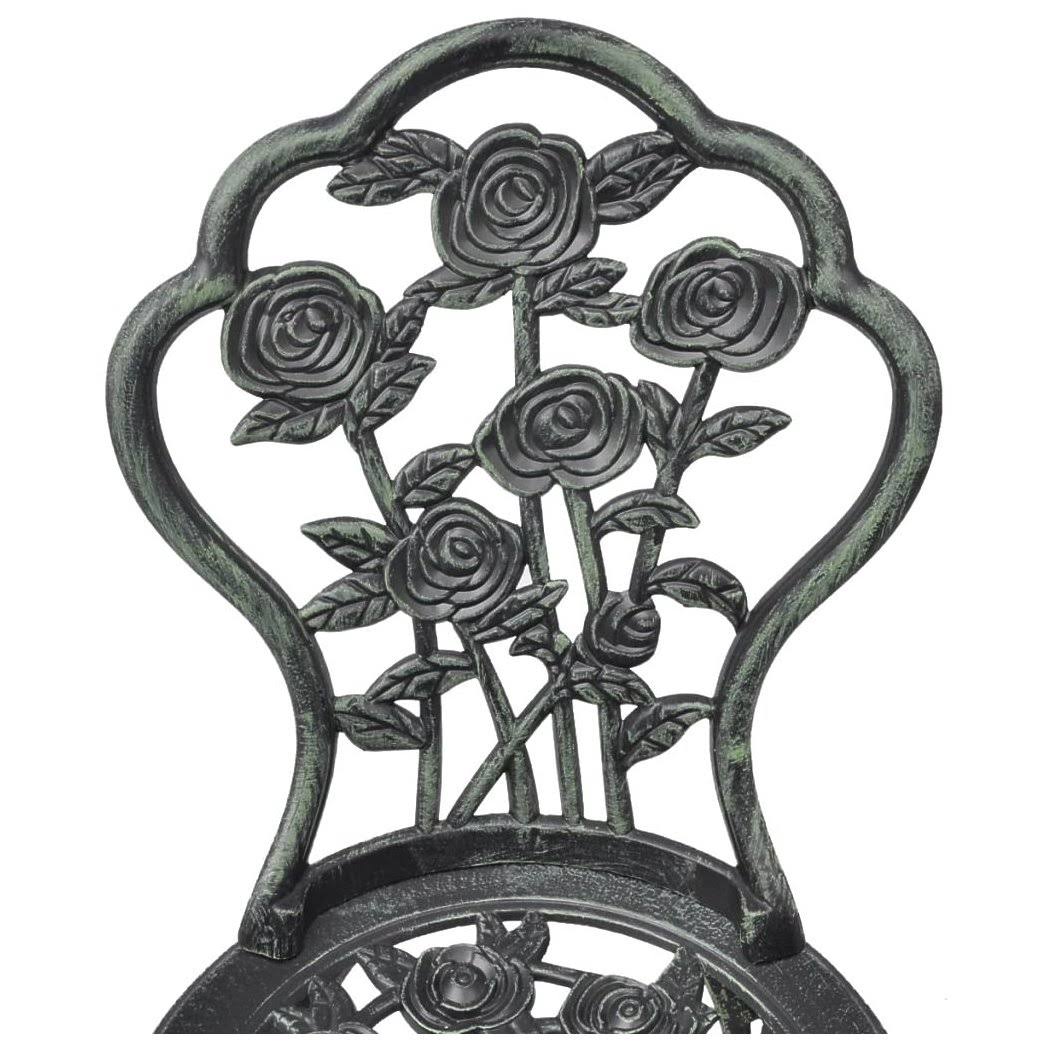 Green Cast Aluminum Three Piece Bistro Set Y409749