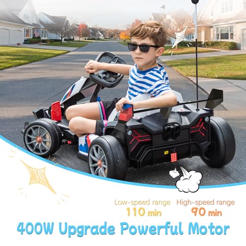 White 36V Electric Go Kart H4700