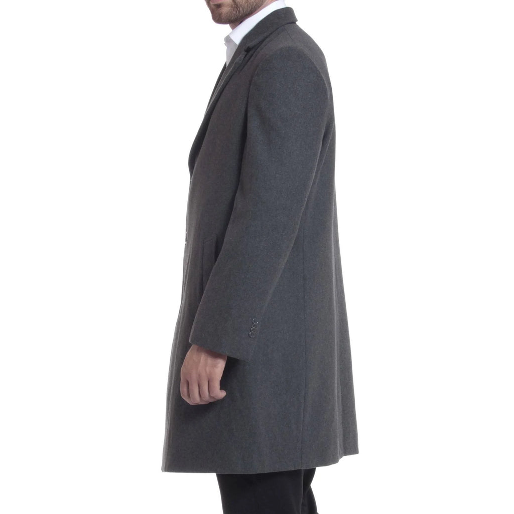 Gray Wool Mens Overcoat N166497