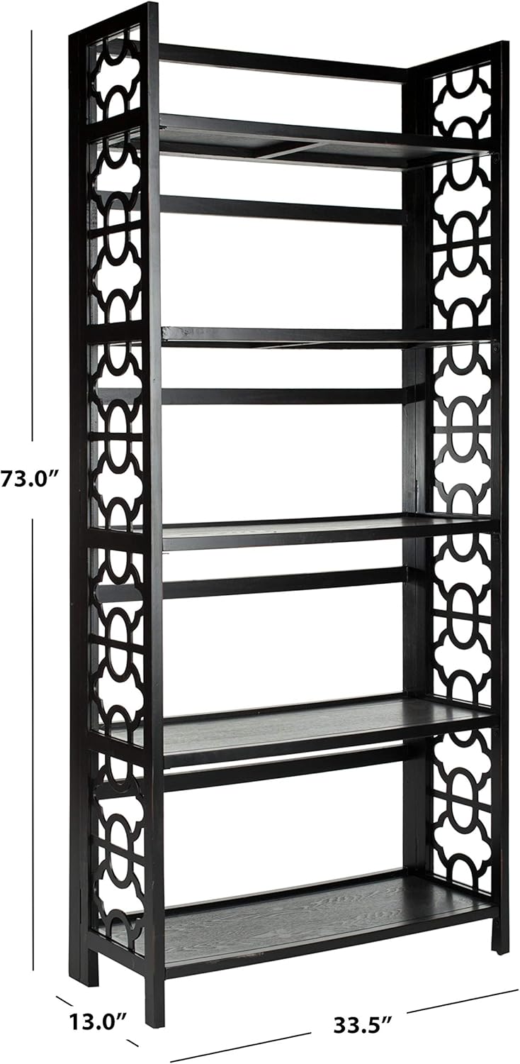 Black 5-Shelf Bookcase W590043