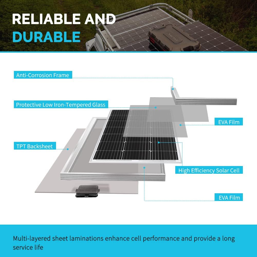 12 Volt 100 Watt Monocrystalline Solar Panel A641