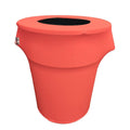 Stretch Spandex Trash Can Cover 44 Gal Round, Coral Z617