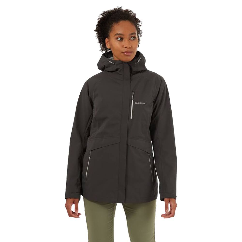 Womens Waterproof Jacket Charcoal 10 X648375