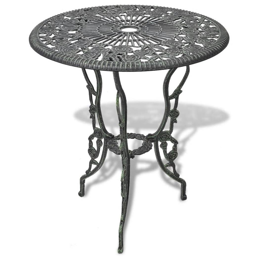 Green Cast Aluminum Three Piece Bistro Set Y409749