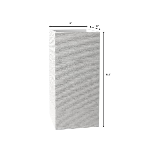 Black 31 Inch Tall Square Planter L682965
