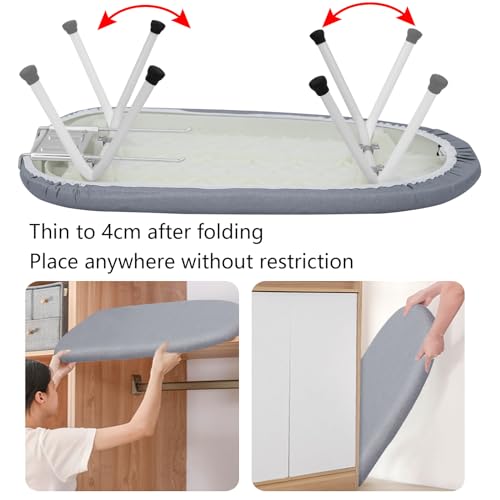 23.6" L x 14" W x 7" H Removable Sleeve Folding Legs Cotton Cover Countertop Ironing Board M935340