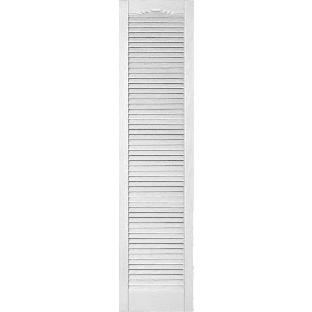 Vinyl Cathedral Top Open Louver Shutters F119998
