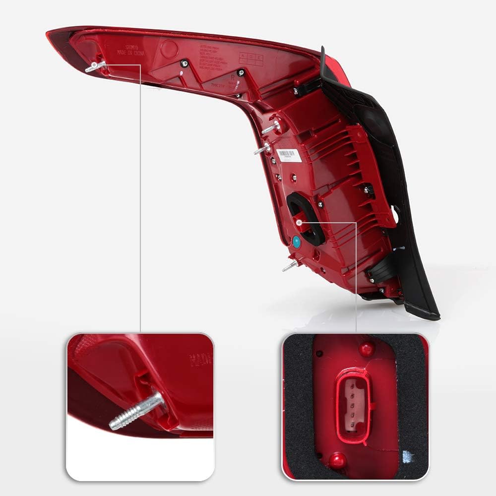 All Red Lens LED Tail Light Brake Lamp Assembly Replacement Right Passenger Side J38541