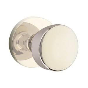 Polished Nickel Door Knob and Disk Rose D119474