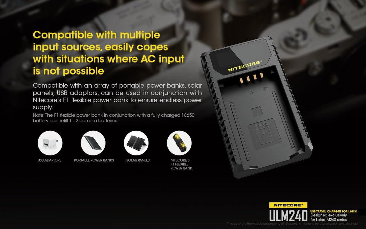USB Charger for Leica BP-SCL2 Batteries V9004