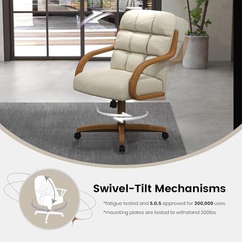 2 Set of Caster Swivel Tilt Dinning Chairs with Metal Frame U99512