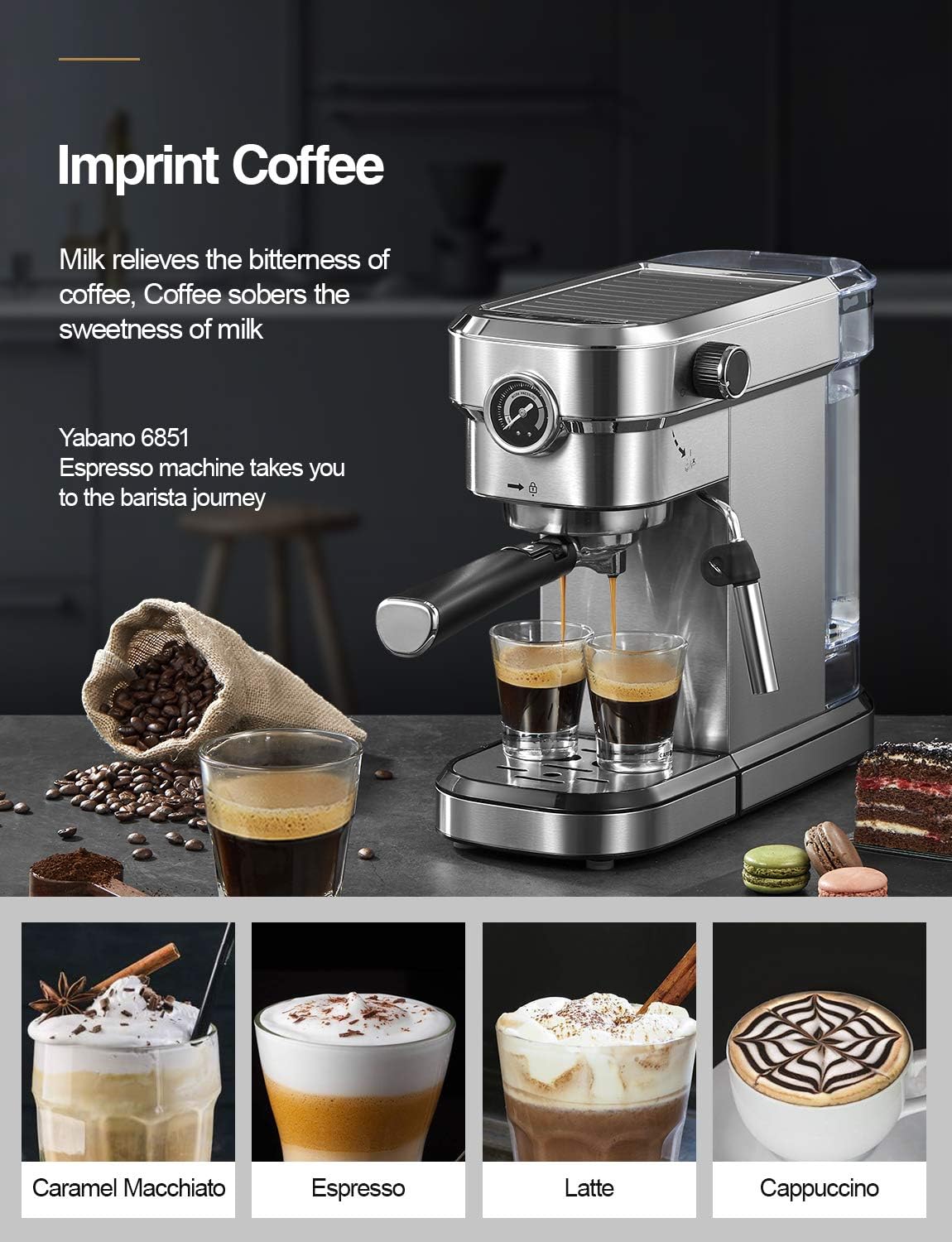 15 Bar Espresso Machine with Milk Frother D153041