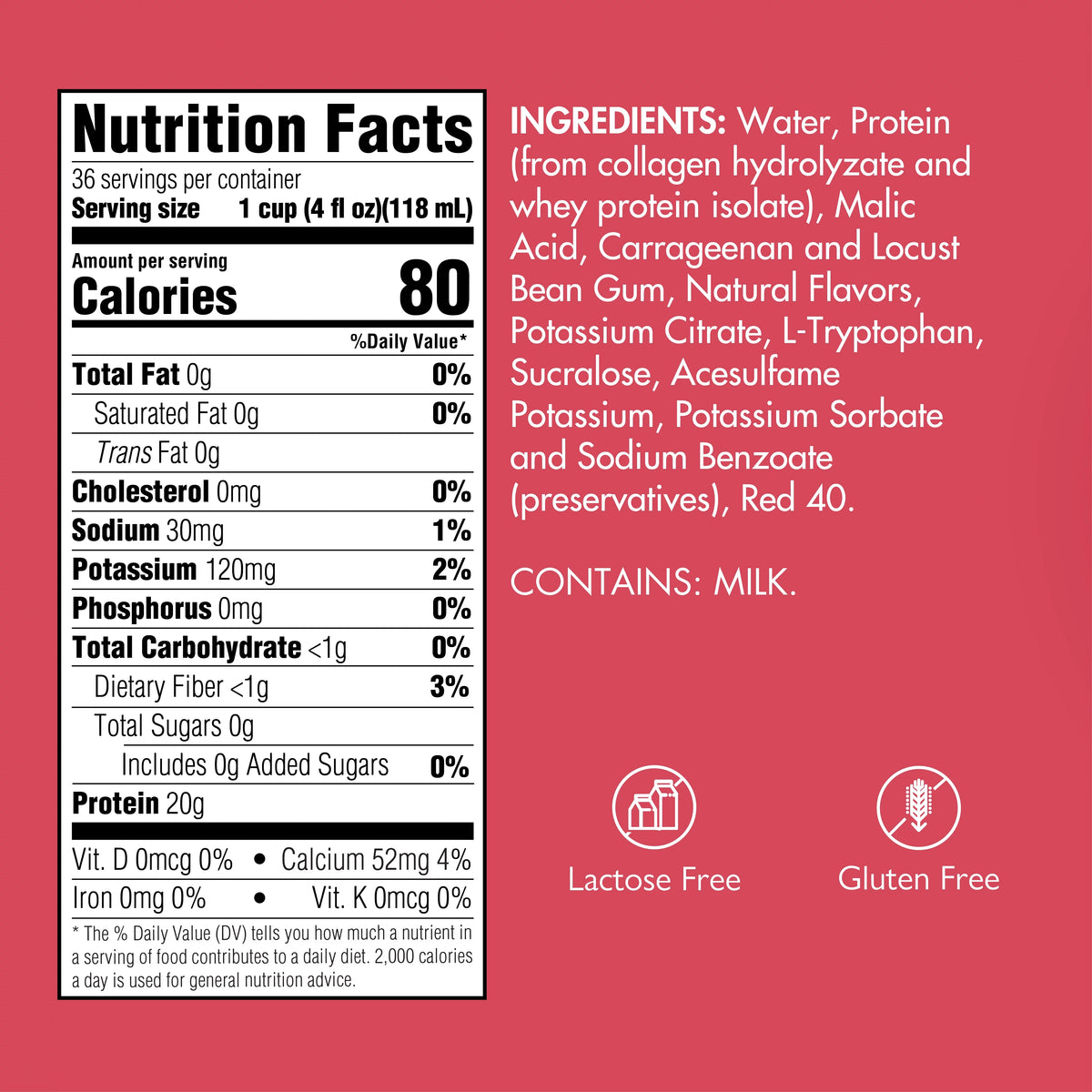 High Protein Sugar Free Fruit Punch Gelatin, 12 Servings P819083