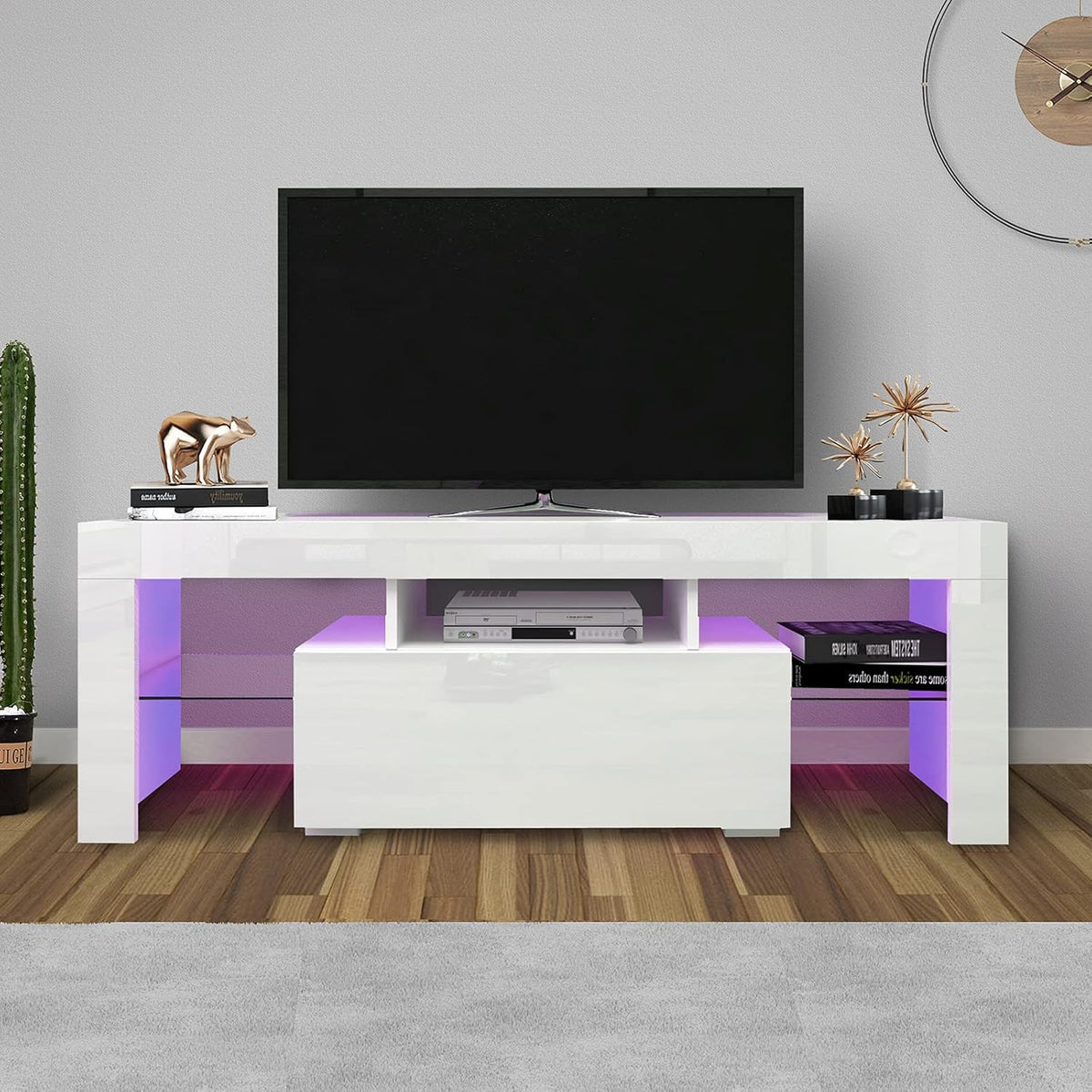 Modern Farmhouse Sliding Barn Door TV Stand up to 60 Inches T5722