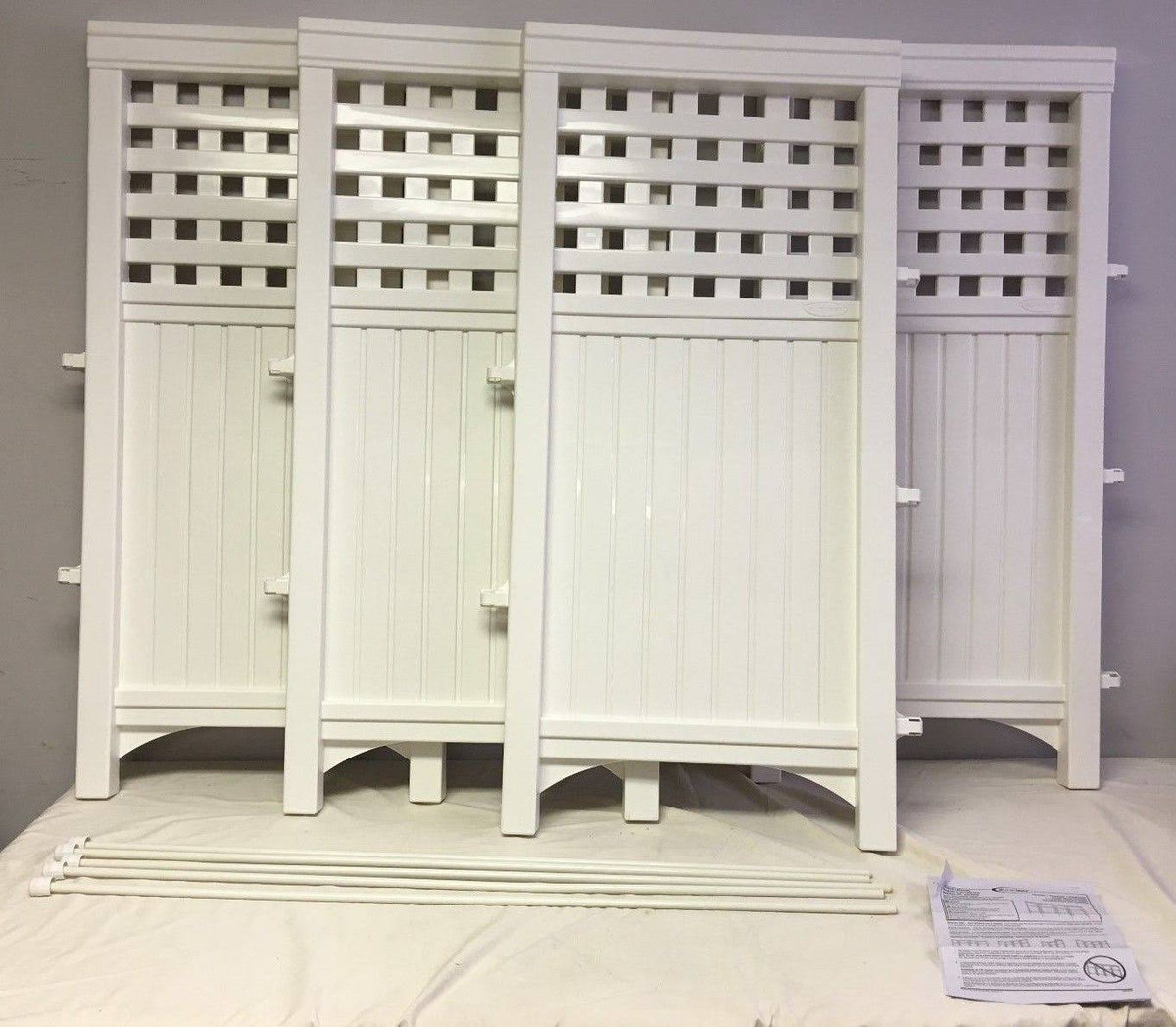 White 4-Piece Outdoor Screen Enclosure Set G485
