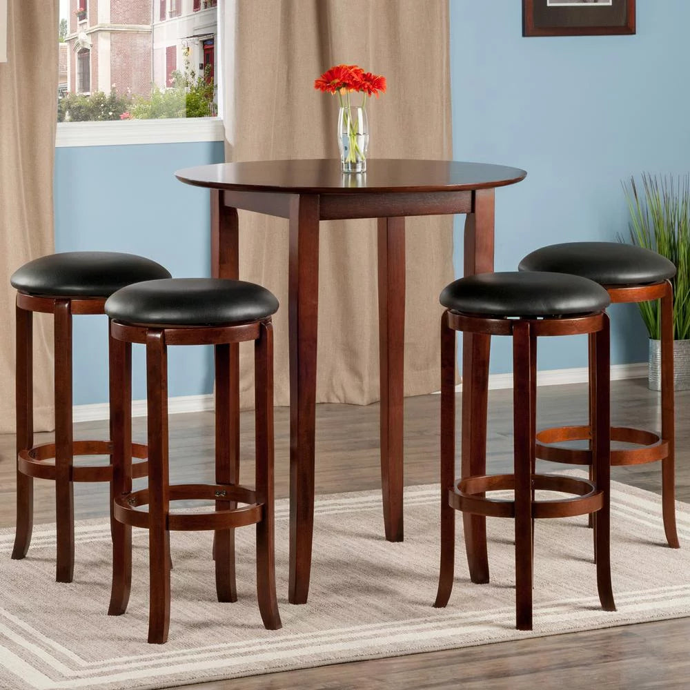 5 Pc Walnut Finish Pub Set J29989