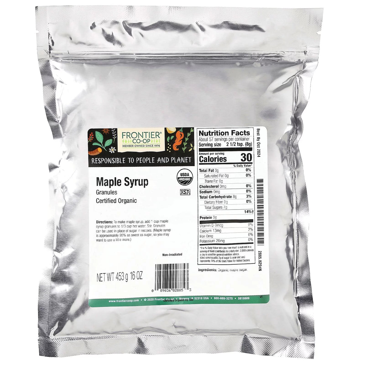 Organic Maple Syrup Granules 16 oz F472119