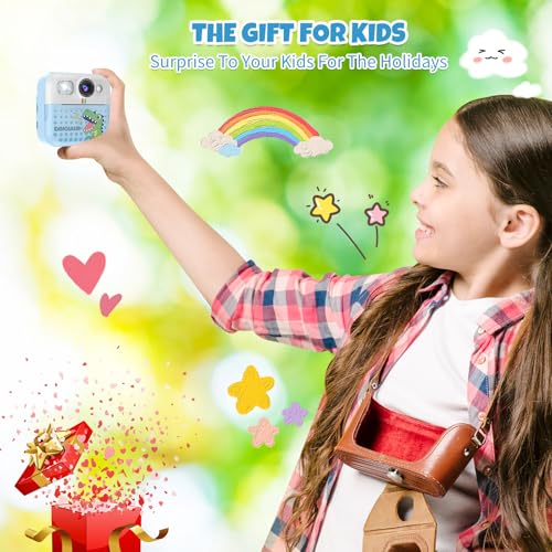 Blue 1080P Instant Print Kids Camera Toy Z822