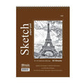 30 Ct. 9 in. x 12 in. Top Bound Spiral Sketch Pad T35107