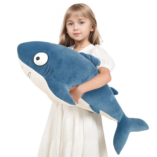 Blue 32” Shark Plush Stuffed Animal Z6152