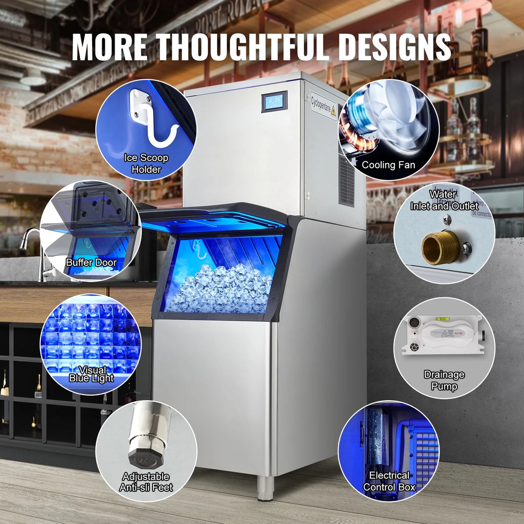 Commercial Ice Maker with 30.7 lb Storage Container X138712