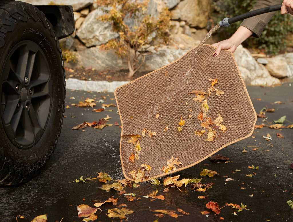 Beige All-Weather Textile Car Mats for Tesla Model X V776