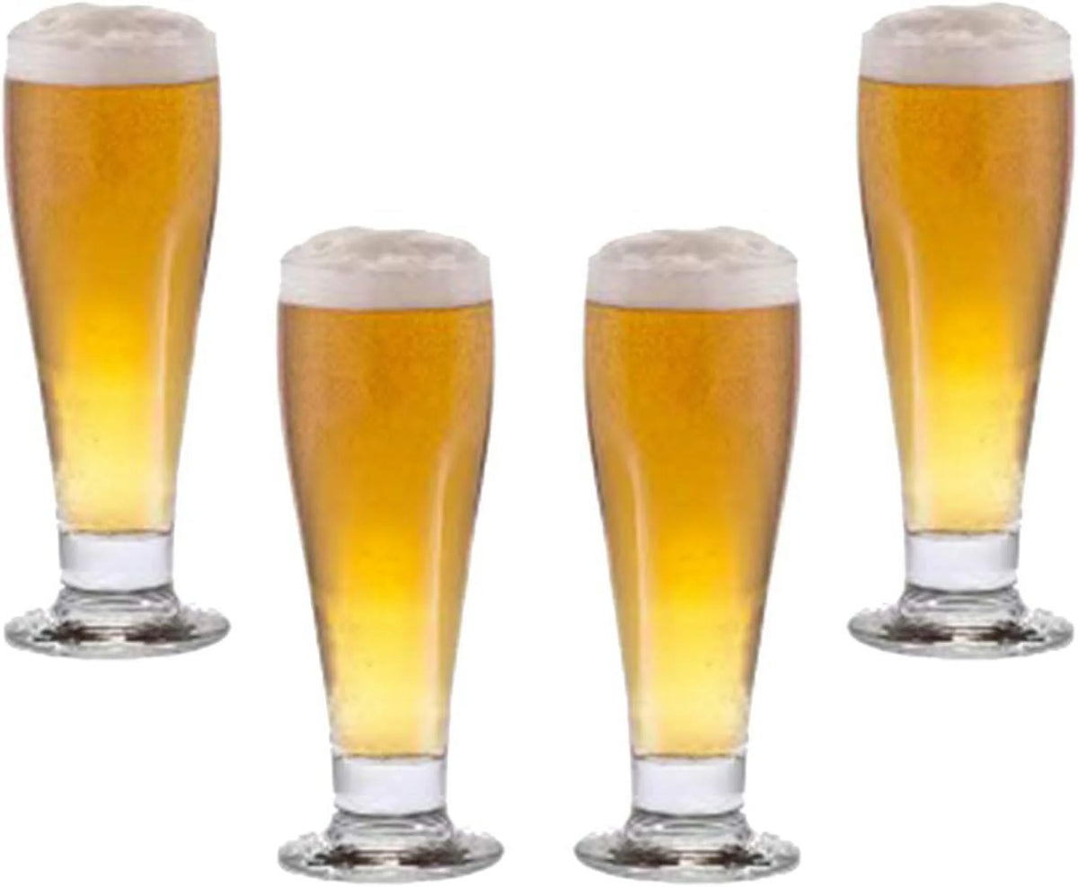 Pilsner Glasses Set 10.5 Oz Clear Set Of 4 C634
