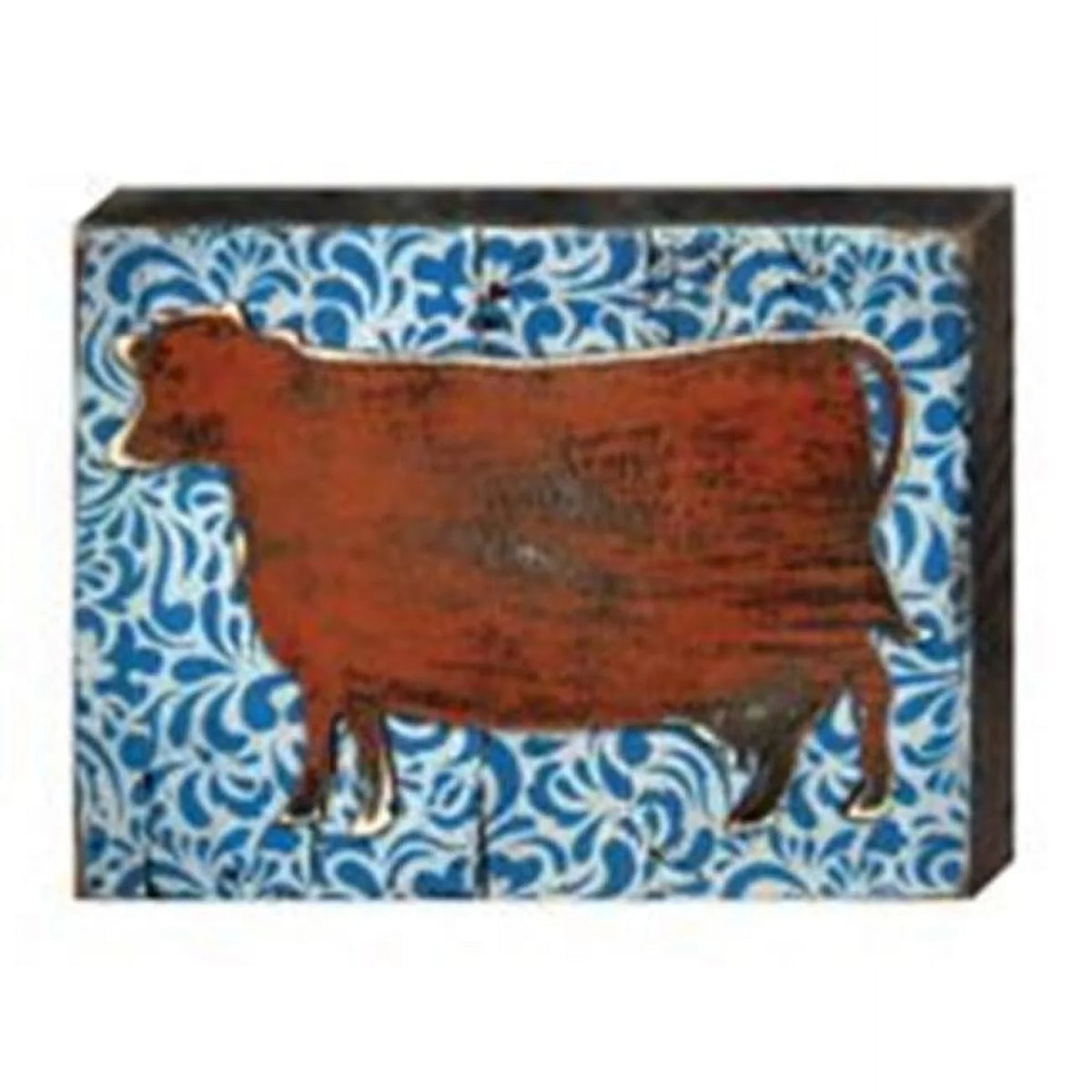 Cow Art on Board Wall Decor B36686