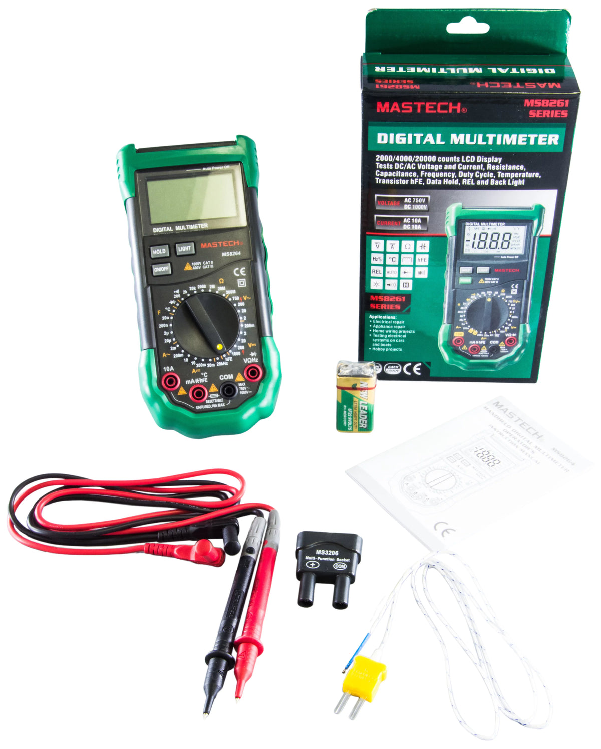 30-Range Digital Multimeter with Temperature Measurement B3686