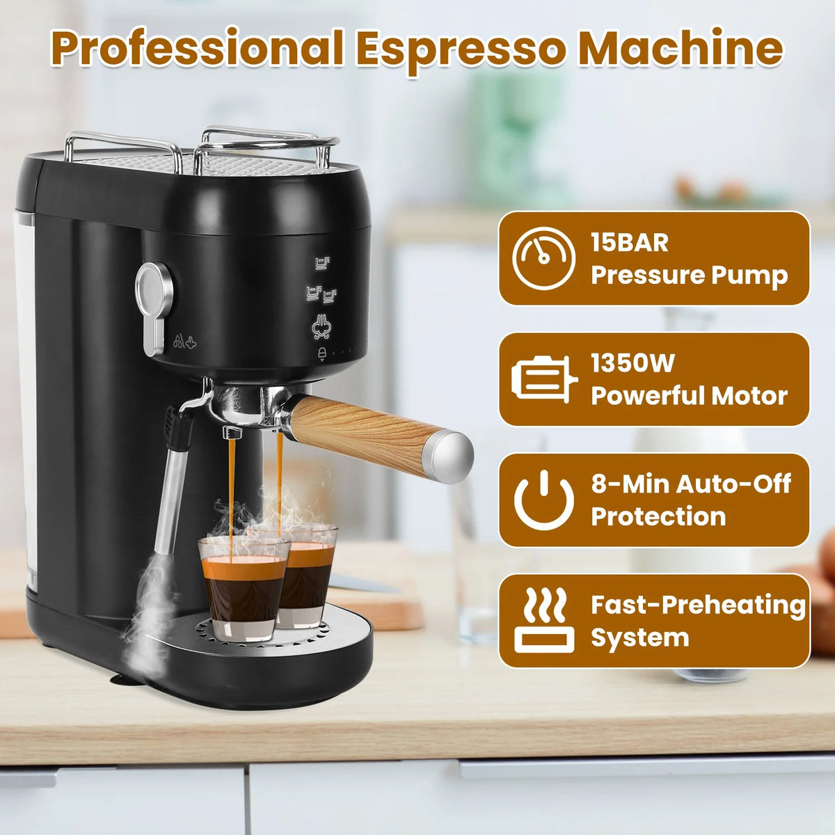 Espresso Machine with Milk Frother System P68538
