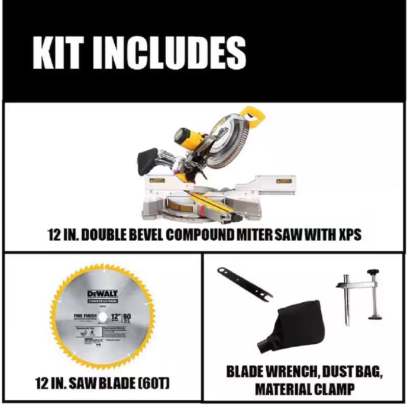 15 Amp 12 in. Double Bevel Sliding Compound Miter Saw H273
