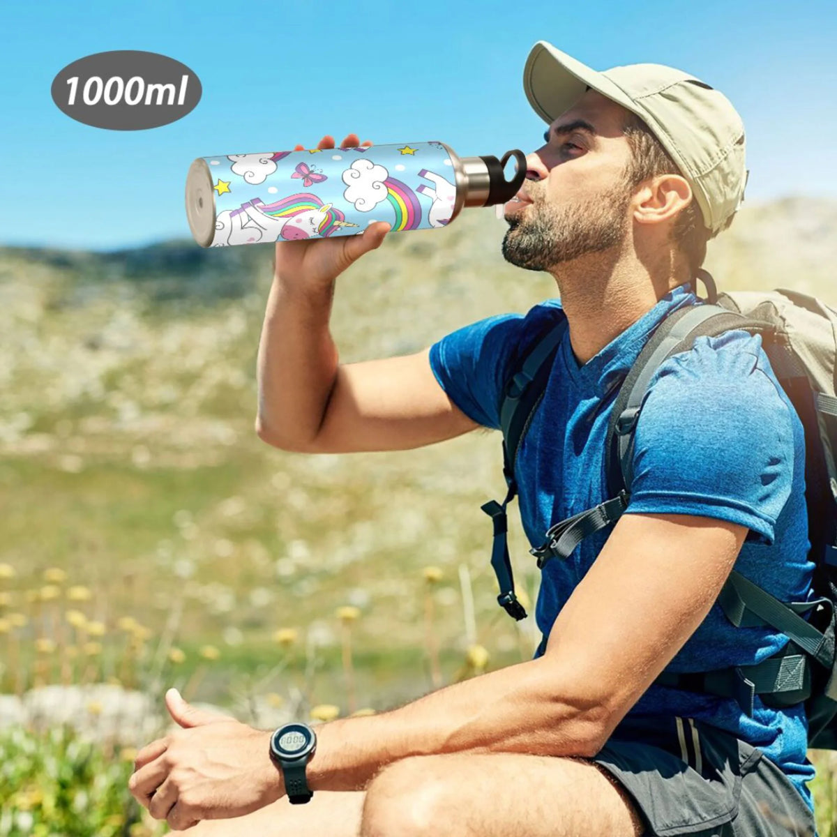 Stainless Steel Insulated Water Bottle with Straw Lid F3726