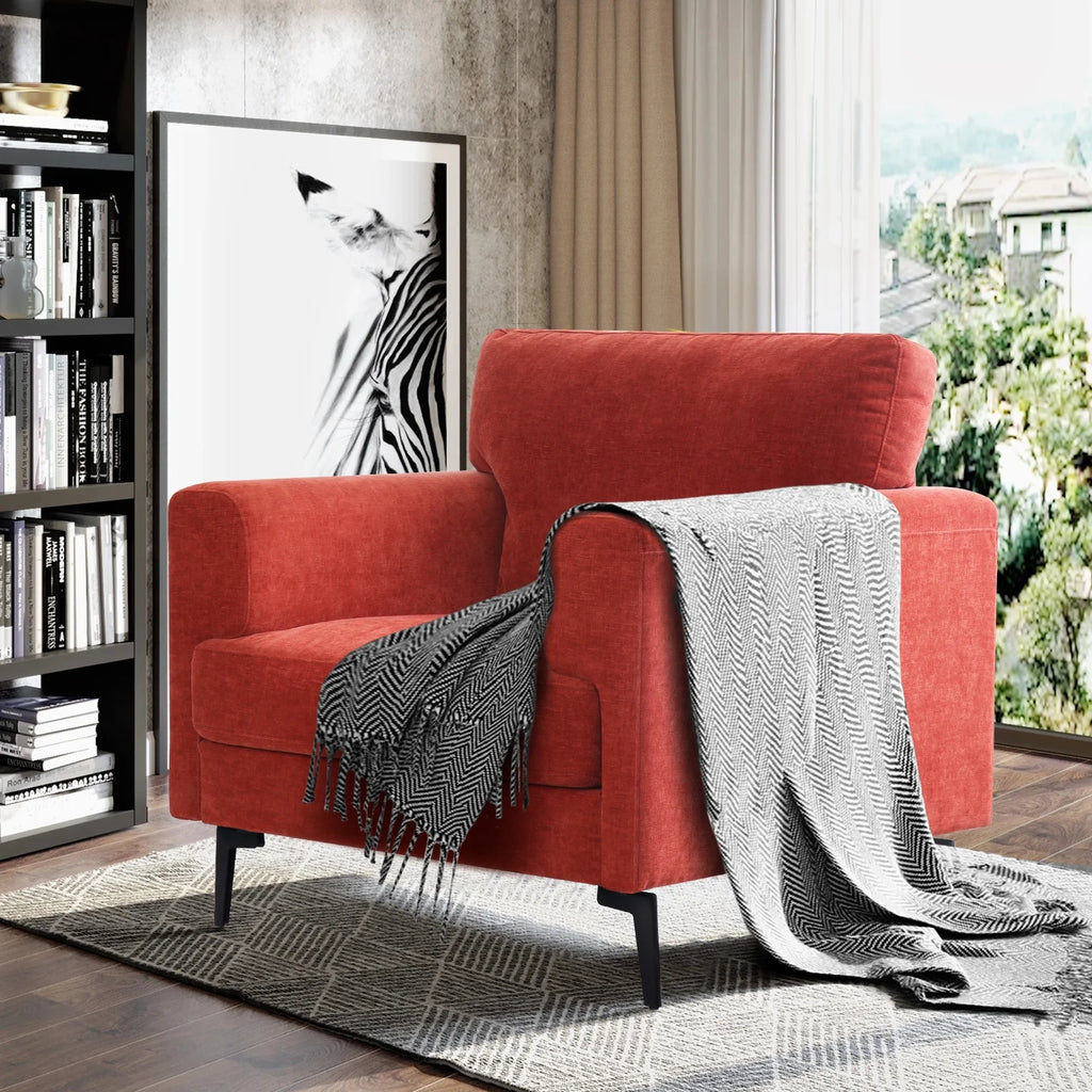 Linen Oversized Upholstered Accent Chair D452537