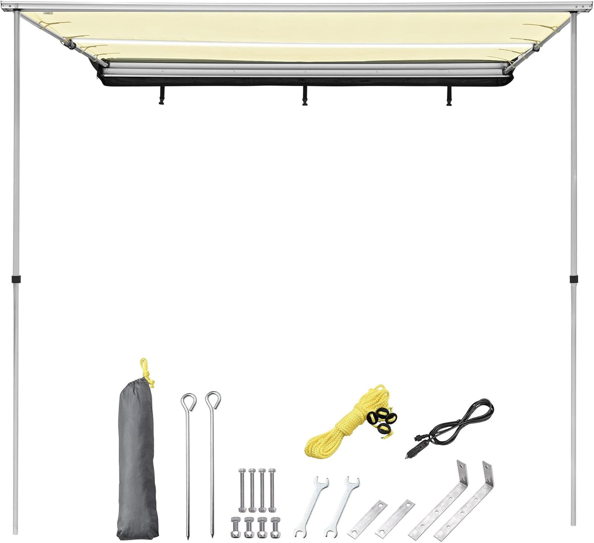 Grey Car Side Awning with LED Light B509