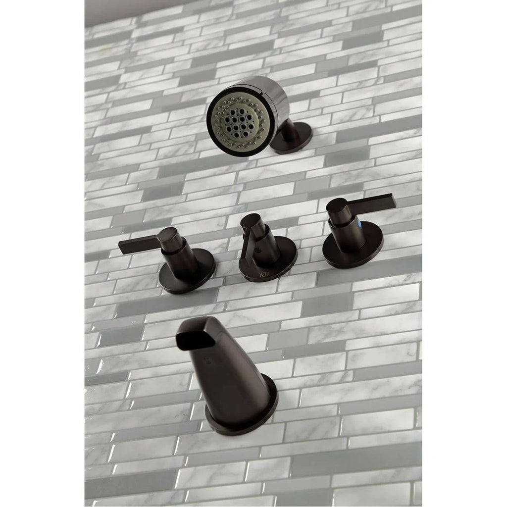 Oil Rubbed Bronze Three-Handle Tub and Shower Faucet Y213