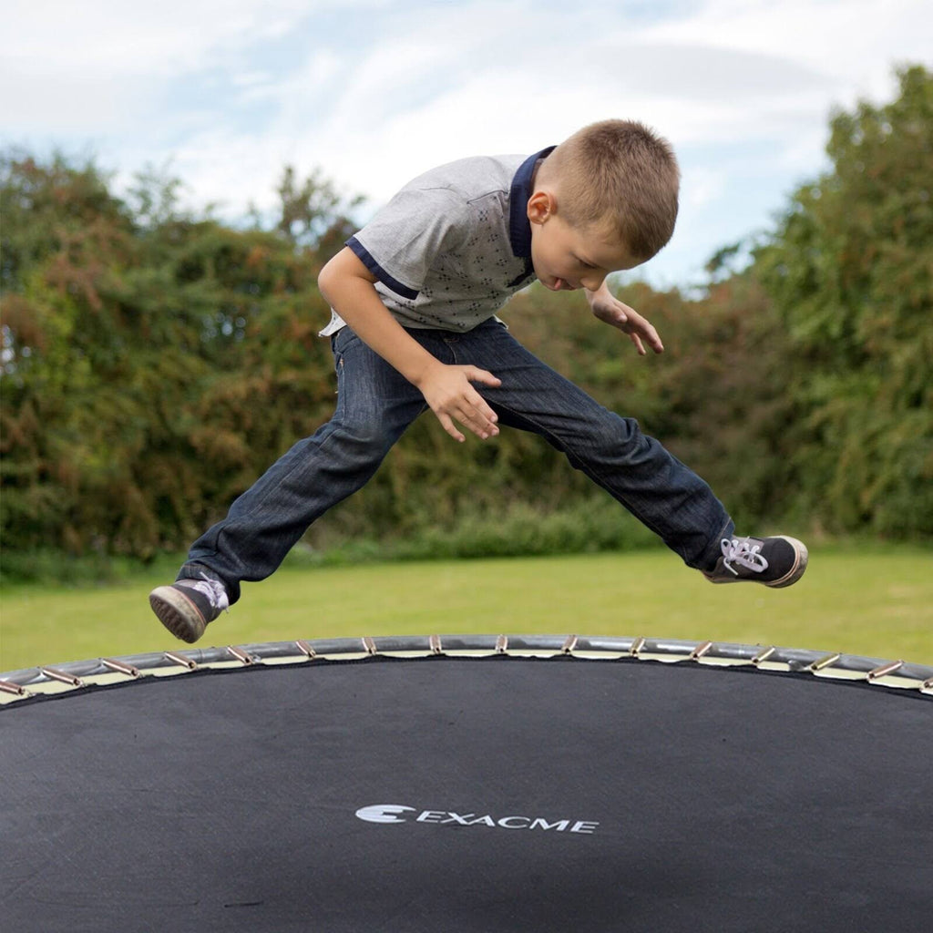 Net Ladder Basketball Hoop 8& Round Trampoline with Safety Enclosure J8774