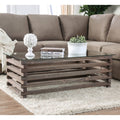 Glass Top Slatted Coffee Table N975394