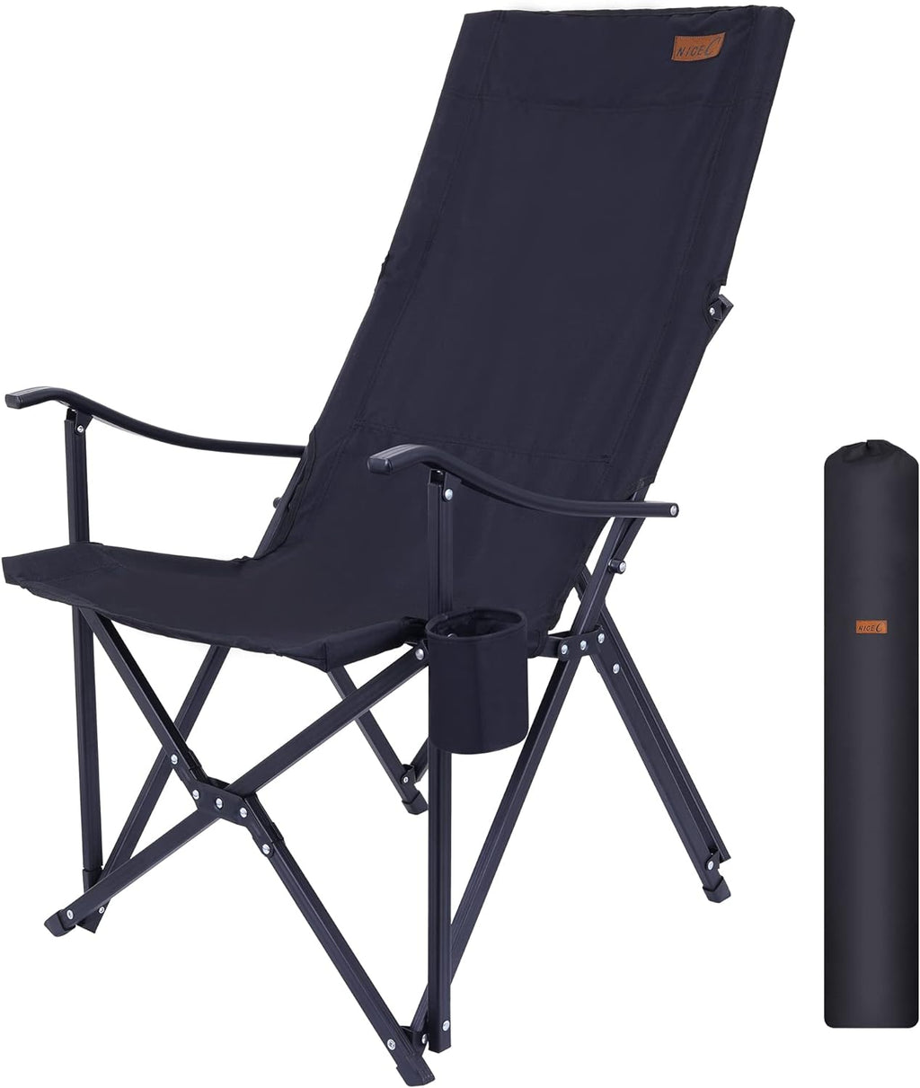 Red Folding Camping Chair with Cup Holder & Carry Bag T75771