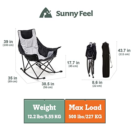 Oversized Heated Rocking Camping Chair D111