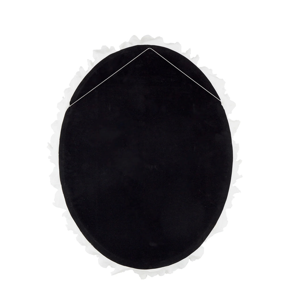 White Oval Wall Mirror X447
