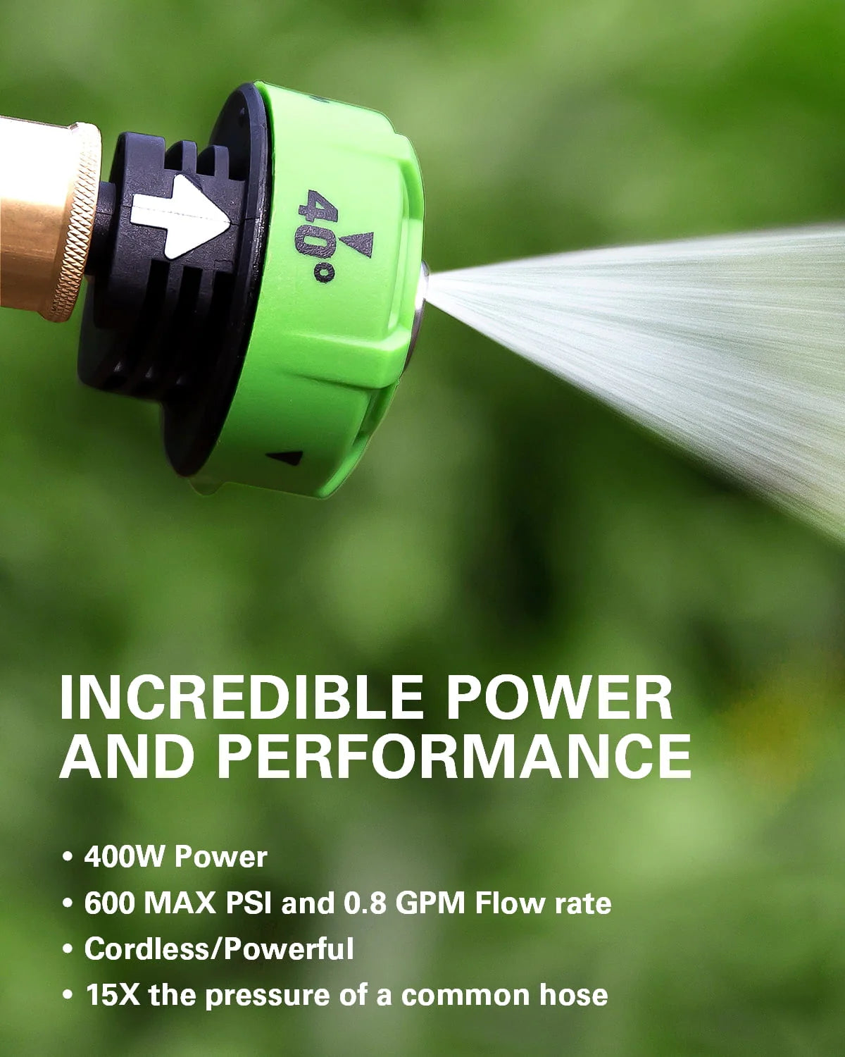 24V 600-PSI Cordless Power Cleaner with 4.0 Ah Battery and Charger H5080